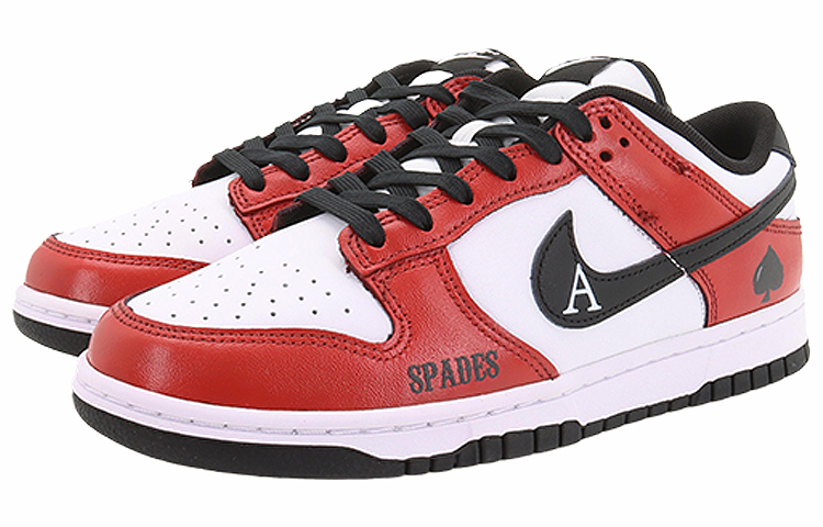 Lookbook 【定制球鞋】Nike Dunk Low 致命黑桃A 耐磨 低幫 板鞋 男女同款 白黑紅