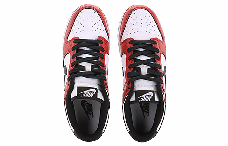 Shop 【定制球鞋】Nike Dunk Low 致命黑桃A 耐磨 低幫 板鞋 男女同款 白黑紅