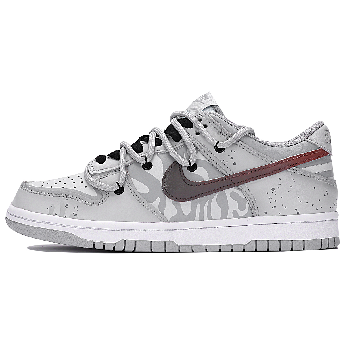 Buy 【客製球鞋】 Nike Dunk Low 凋亡 復古 解構風 簡約 休閒 百搭 防滑 低筒 板鞋 GS 灰紅