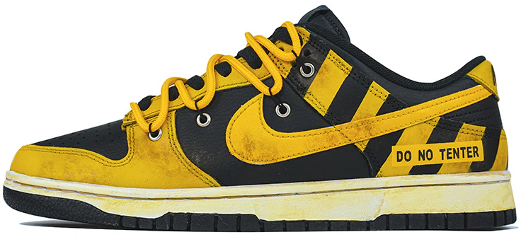 custom-shoes-nike-dunk-low-deconstructed-aged-warning-no-entry