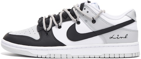 【定制球鞋】Nike Dunk Low 字母 解構 高街 低幫 板鞋 GS 黑灰 Buy 【定制球鞋】Nike Dunk Low 字母 解構 高街 低幫 板鞋 GS 黑灰