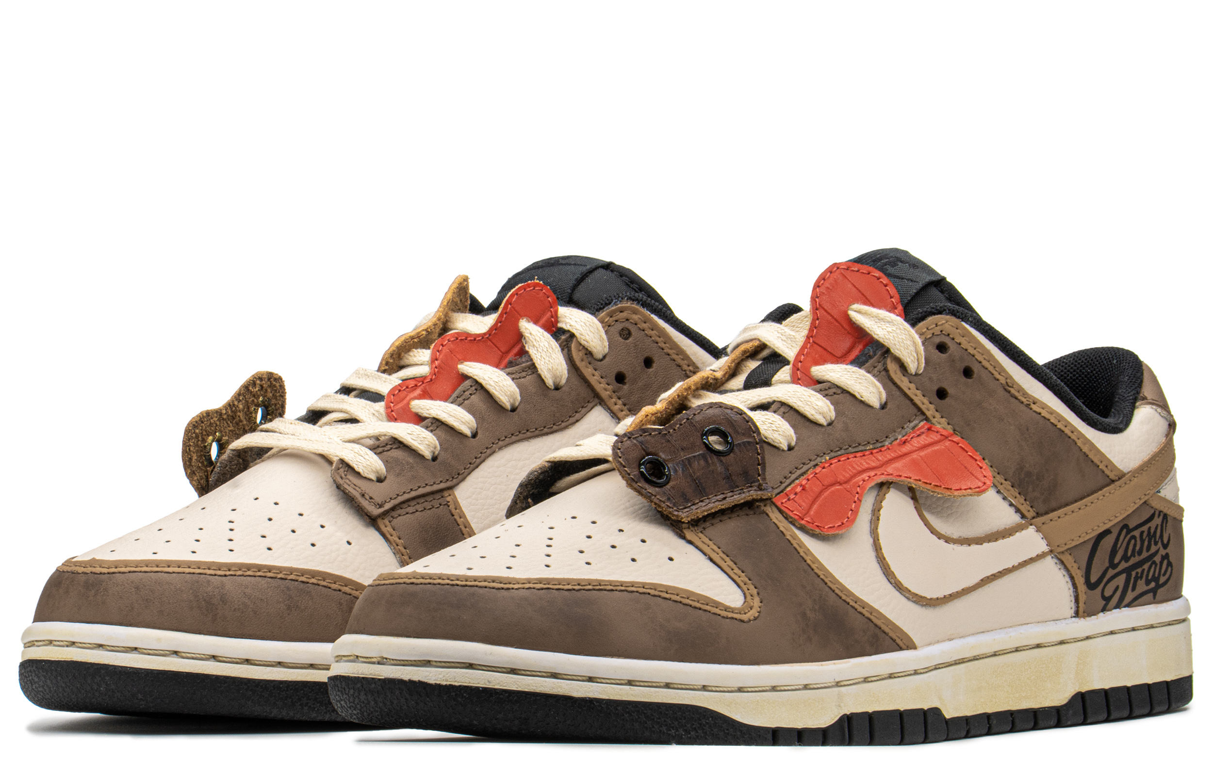 Lookbook Nike Dunk Low Deconstruidas Alfabeto Caqui DJ6188-002(TeamA-DK复古字母男S-BOX)