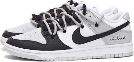 【定制球鞋】Nike Dunk Low 字母 解構 高街 低幫 板鞋 GS 黑灰 Lookbook 【定制球鞋】Nike Dunk Low 字母 解構 高街 低幫 板鞋 GS 黑灰