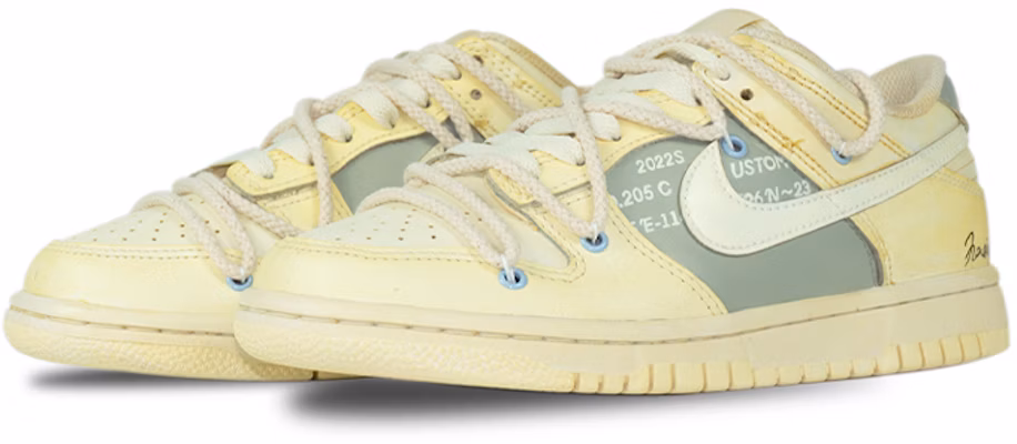 나이키 덩크 로우 '빈티지 밴드 염색 발렌타인' (베이지) DH9765-100(Teamfour-女款绑带浸染米黄色) Lookbook 나이키 덩크 로우 '빈티지 밴드 염색 발렌타인' (베이지) DH9765-100(Teamfour-女款绑带浸染米黄色)
