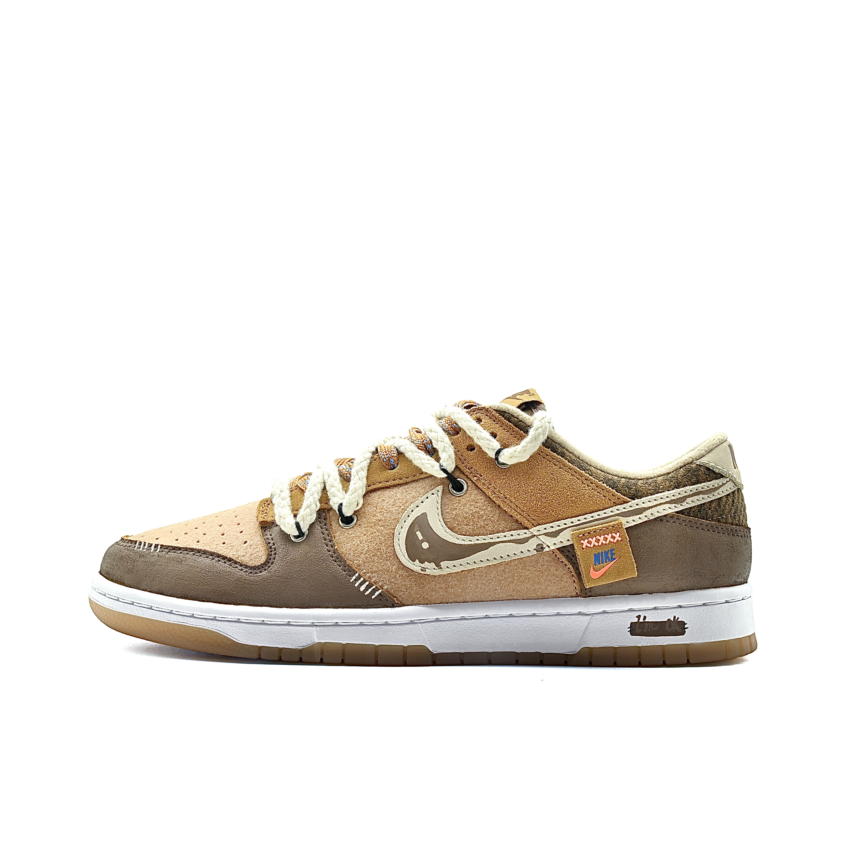 Buy [Zapatillas Personalizadas] Nike Dunk Low 'Oso Destructurado Blanco-Marrón' DZ5350-288(Team63-匹诺曹)