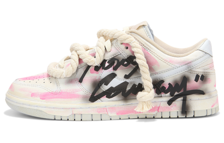 Buy [カスタムシューズ] ナイキ ダンク ロー 'デコンストラクト ブラック-ピンクグラフィティ' DV0831-101(Team24-男款粉做旧涂鸦)