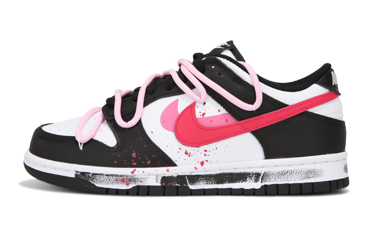 Buy [Kasut Custom] Nike Dunk Low 'Deconstructed Hitam-Pink Grafiti' CW1590-100(Team24-女款粉色双钩)