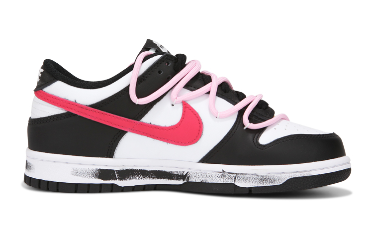 Order [Kasut Custom] Nike Dunk Low 'Deconstructed Hitam-Pink Grafiti' CW1590-100(Team24-女款粉色双钩)