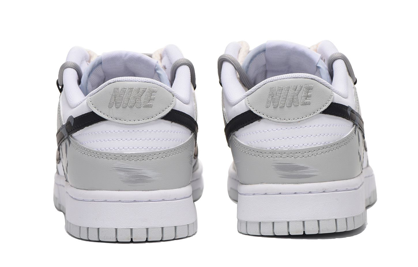 Shop [Kasut Custom] Nike Dunk Low 'Deconstructed Hitam-Kelabu' DV0831-101(Team拾伍-男款灰熊三)