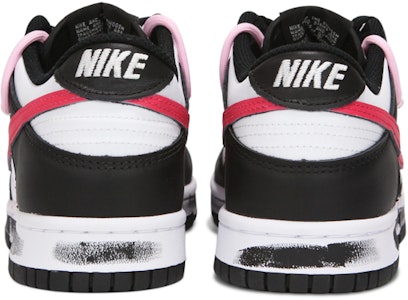 【客製化球鞋】Nike Dunk Low 解構綁帶 活力雙鉤 塗鴉 潑墨 高街 休閒 低幫 板鞋 GS 黑粉 Shop 【客製化球鞋】Nike Dunk Low 解構綁帶 活力雙鉤 塗鴉 潑墨 高街 休閒 低幫 板鞋 GS 黑粉