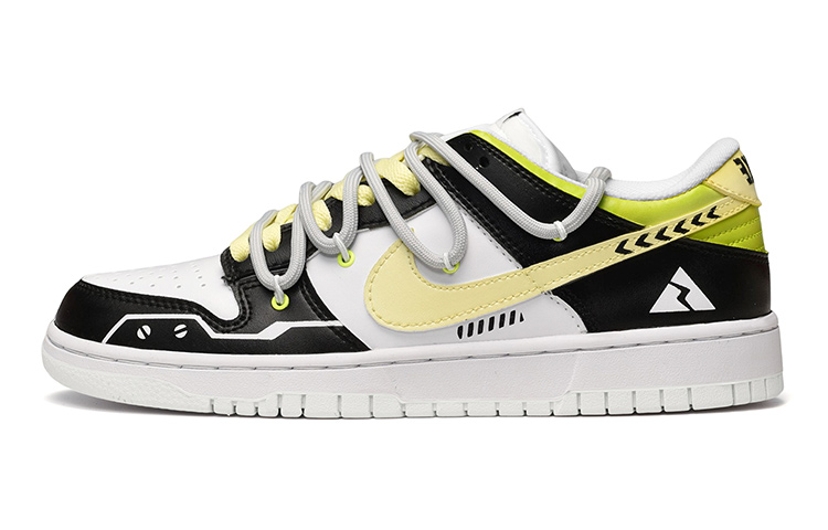 [Custom Shoes] Nike Dunk Low 'Deconstructed Black White Yellow'