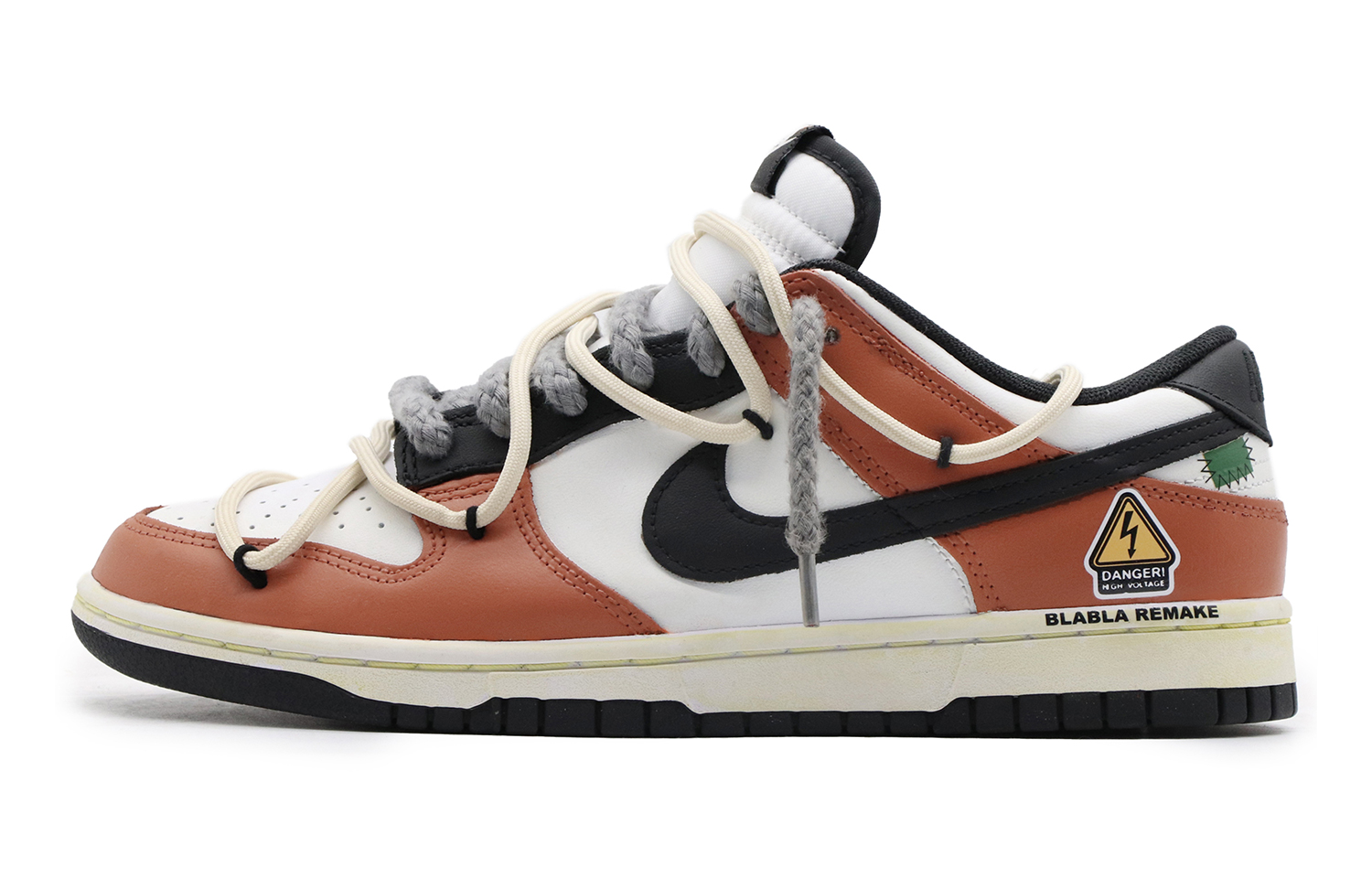 Buy 【定制球鞋】 Nike Dunk Low 扣碎 高街户外 夏日穿搭 脏脏鞋 解構 復古做舊 低幫 板鞋 GS 黑白橙