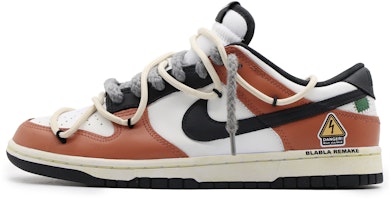 【定制球鞋】 Nike Dunk Low 扣碎 高街户外 夏日穿搭 脏脏鞋 解構 復古做舊 低幫 板鞋 GS 黑白橙 Buy 【定制球鞋】 Nike Dunk Low 扣碎 高街户外 夏日穿搭 脏脏鞋 解構 復古做舊 低幫 板鞋 GS 黑白橙