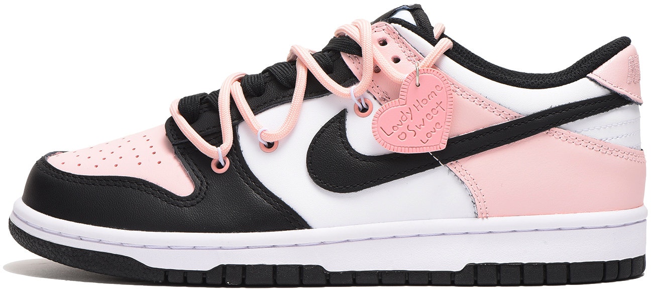 custom-shoes-nike-dunk-low-deconstructed-black-pink-heart