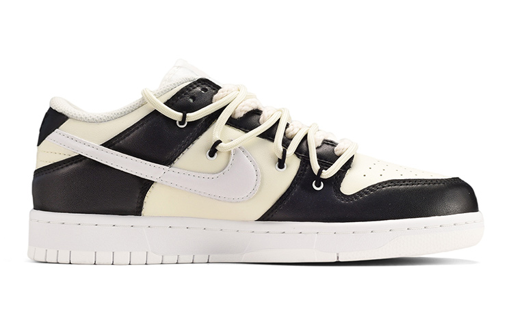 Order [Kasut Custom] Nike Dunk Low 'Deconstructed Hitam Kuning' DH9765-100(TeamE-女款腰果花贴布黑黄)