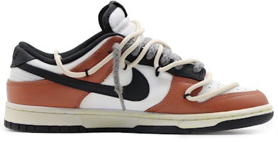 【定制球鞋】 Nike Dunk Low 扣碎 高街户外 夏日穿搭 脏脏鞋 解構 復古做舊 低幫 板鞋 GS 黑白橙 Order 【定制球鞋】 Nike Dunk Low 扣碎 高街户外 夏日穿搭 脏脏鞋 解構 復古做舊 低幫 板鞋 GS 黑白橙
