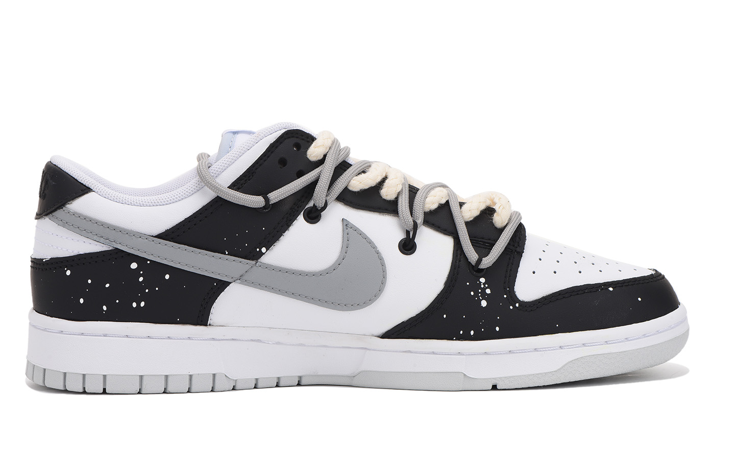 Order [Sepatu Custom] Nike Dunk Low 'Deconstructed Hitam Abu-Abu' DV0831-101(Team59-男款黑灰泼墨三SBOX)