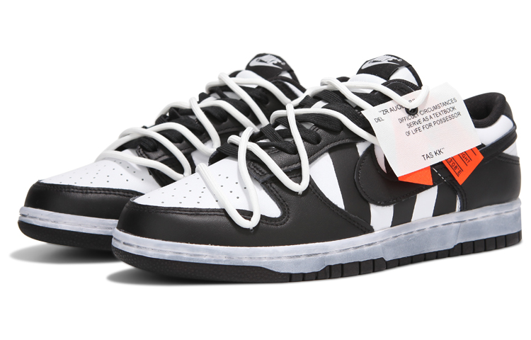 [Custom Shoes] Nike Dunk Low 'Deconstructed Black White Stripes' 圖 3