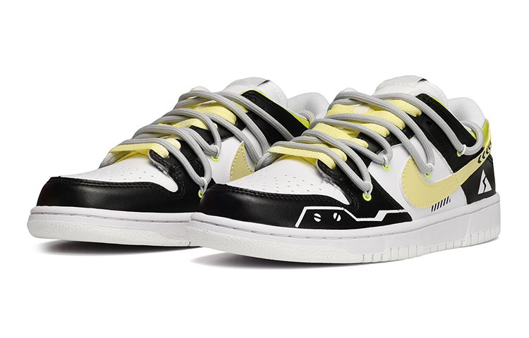 [Custom Shoes] Nike Dunk Low 'Deconstructed Black White Yellow' 圖 3