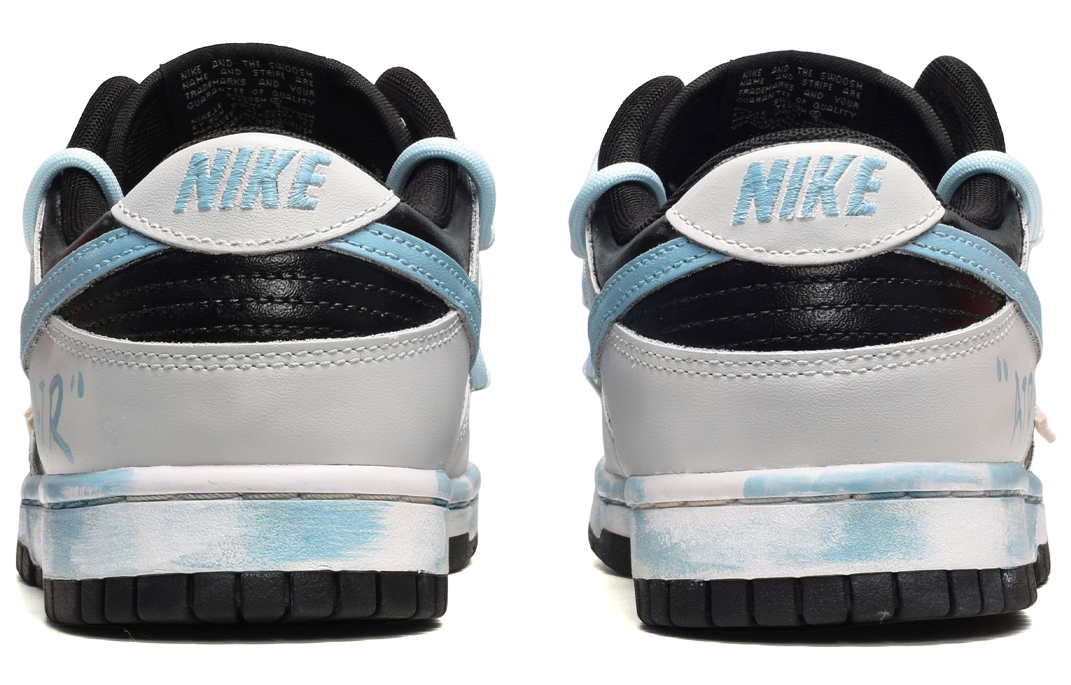 [Custom Shoes] Nike Dunk Low 'Deconstructed Black Grey Blue' 圖 4