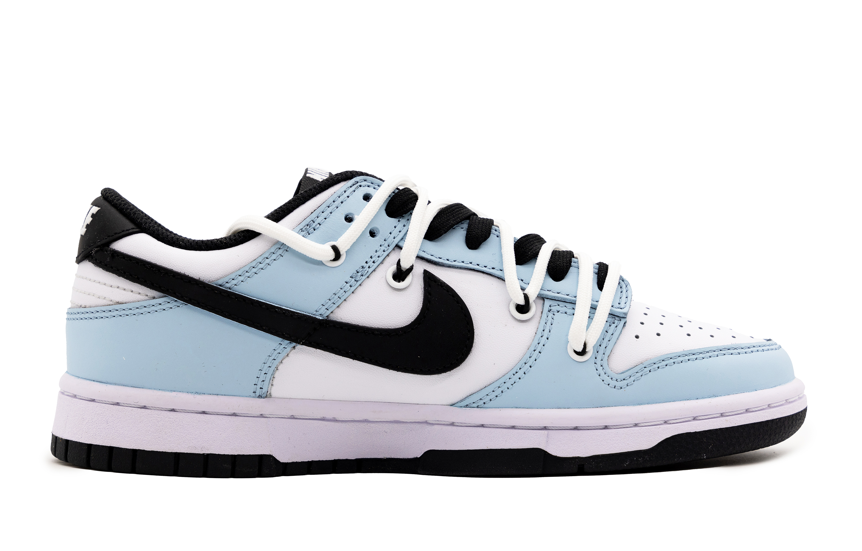 Order 【客製球鞋】 Nike Dunk Low 解構 雙鞋帶 藍色小丑 百搭 低筒 板鞋 GS 藍白
