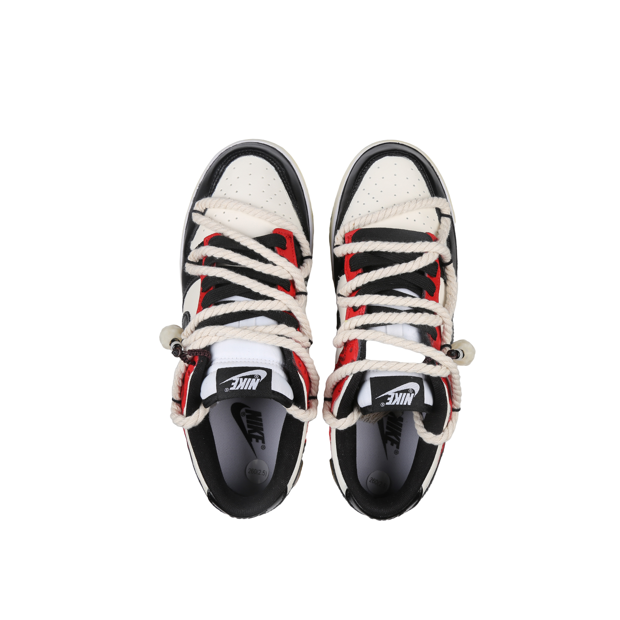 Shop 나이키 덩크 로우 '해체 중국 검빨' (커스텀) DD1391-100-444322