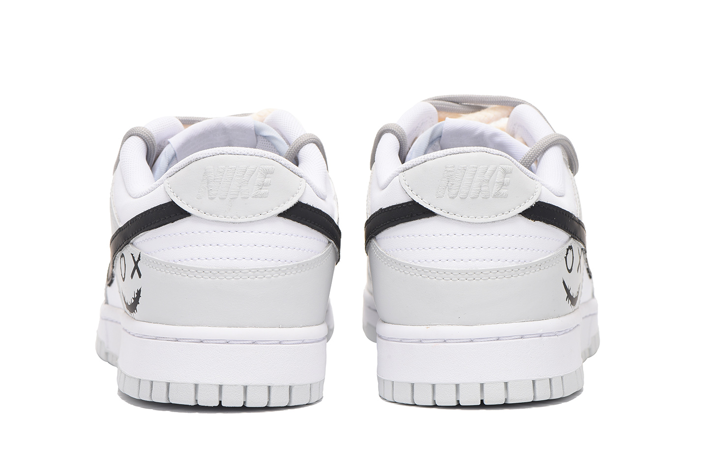 Shop [Sepatu Custom] Nike Dunk Low 'Deconstructed Clown Hitam Abu-abu' DV0831-101(Team59-男款小丑二)