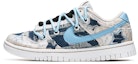 Buy 【定制球鞋】 Nike Dunk Low 野鶴製造 解構鞋帶 腰果花 牛仔貼布 五角星 咖啡染 防滑耐磨 低幫 板鞋 男女同款 白藍
