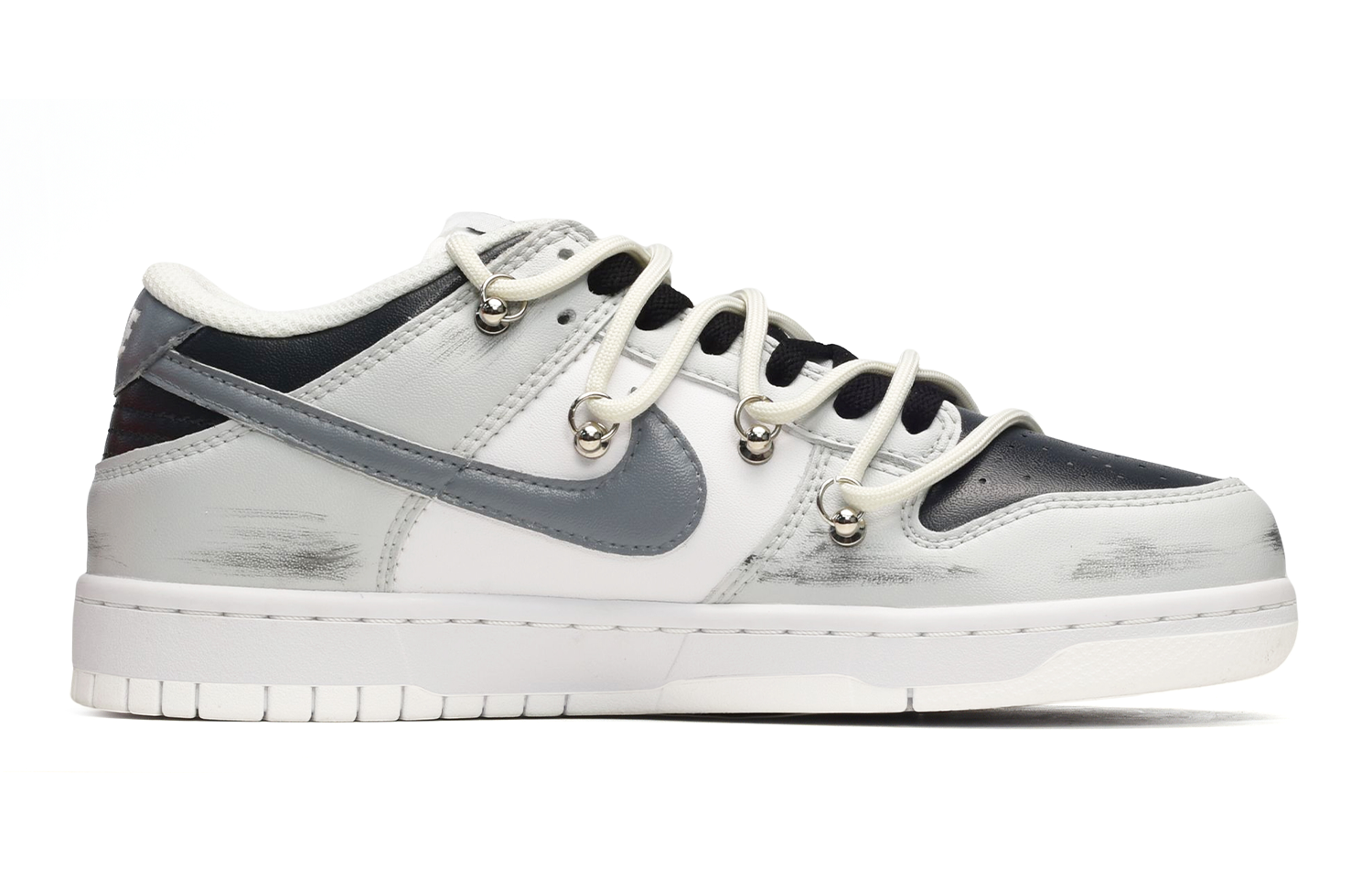 Lookbook [Zapatillas Personalizadas] Nike Dunk Low 'Margarita Deconstruida' DH9765-100(TeamE-女款小雏菊黑灰)