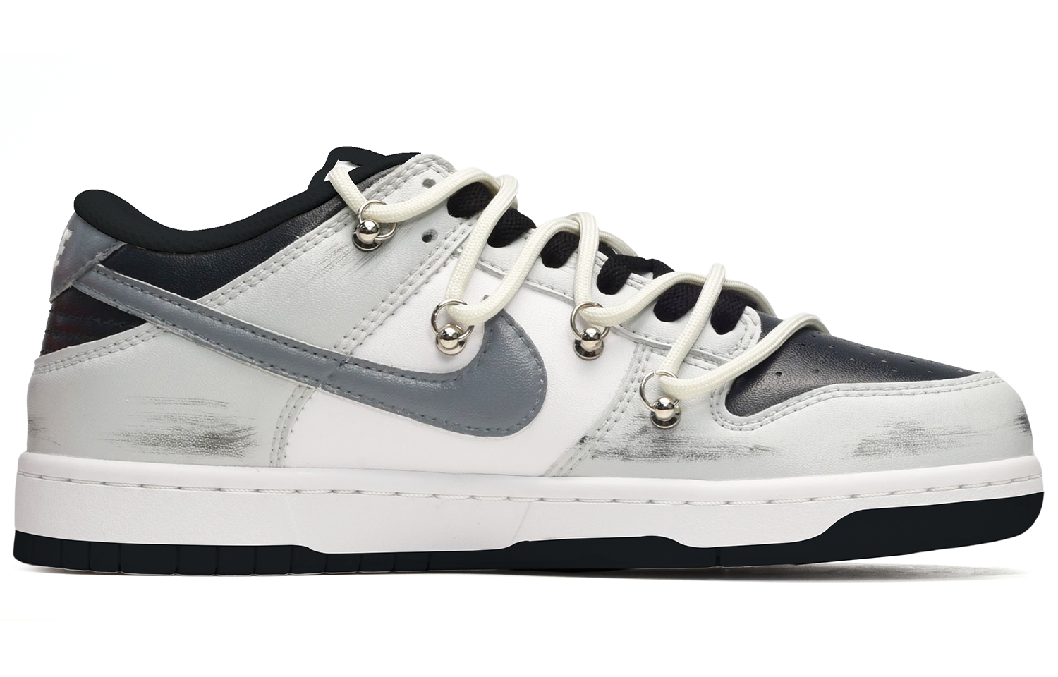 Lookbook [定制鞋] 耐克Dunk Low '解构雏菊黑灰' DJ6188-002(TeamE-男款小雏菊黑灰)