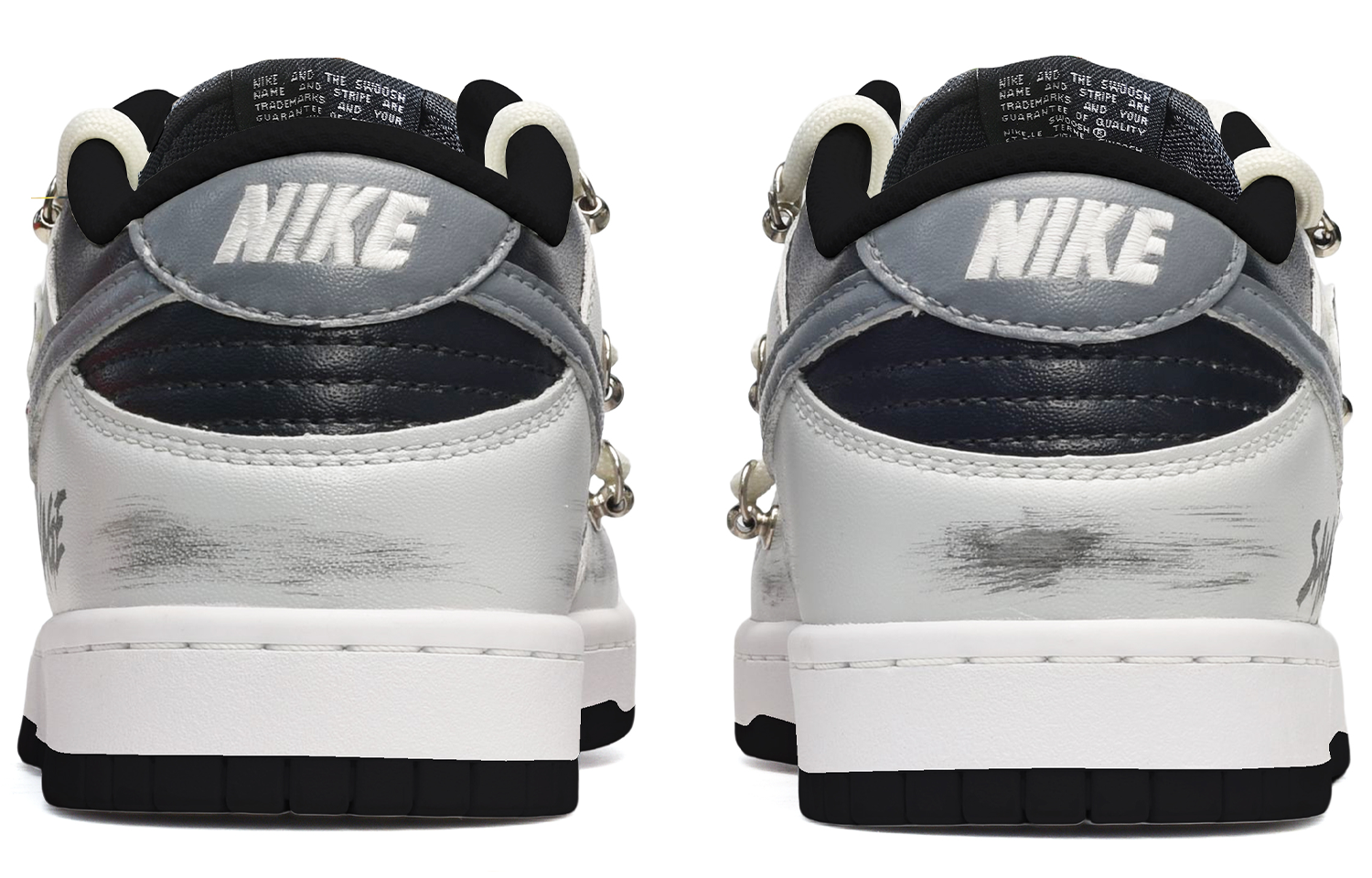 Purchase [定制鞋] 耐克Dunk Low '解构雏菊黑灰' DJ6188-002(TeamE-男款小雏菊黑灰)