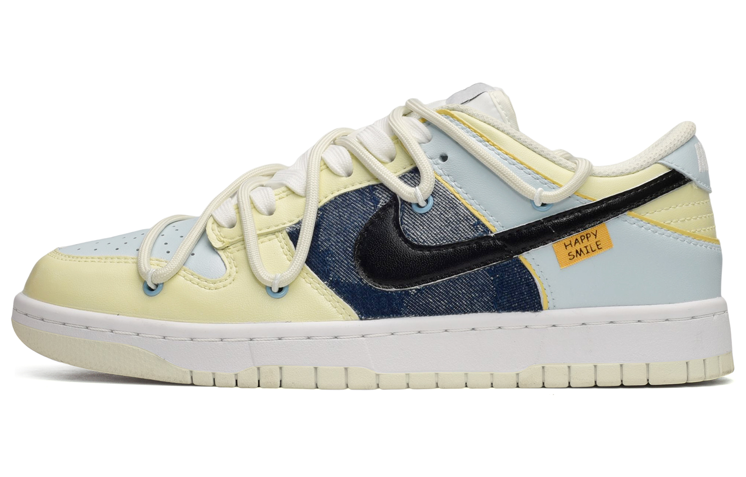 Buy [カスタムシューズ] ナイキ ダンク ロー 'デコンストラクテッド デニム 黄青黒' DJ6188-100(TeamE-男款牛仔贴布黄蓝黑)