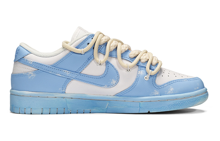 Order [Kasut Dijual Khas] Nike Dunk Low 'Deconstructed Dip-Dye Biru Putih' DH9765-100(TeamE-女款解构风浸染蓝白)