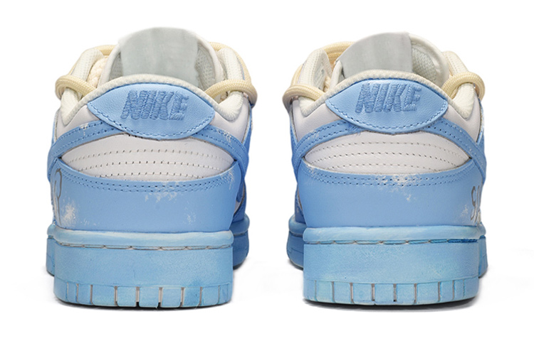 Shop [Kasut Dijual Khas] Nike Dunk Low 'Deconstructed Dip-Dye Biru Putih' DH9765-100(TeamE-女款解构风浸染蓝白)