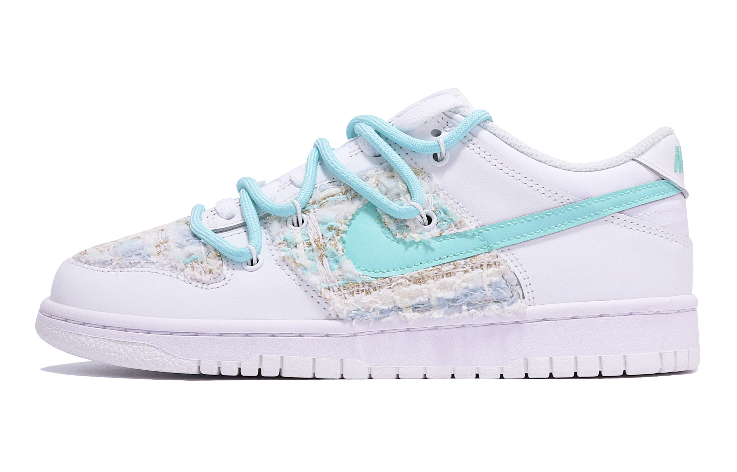Buy Zapatillas Nike Dunk Low 'Deconstruidas Doble Cordón - Blanco Azul Verde' DH9765-100(TeamTen-女款梦幻蓝绿)