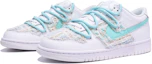 Lookbook Zapatillas Nike Dunk Low 'Deconstruidas Doble Cordón - Blanco Azul Verde' DH9765-100(TeamTen-女款梦幻蓝绿)