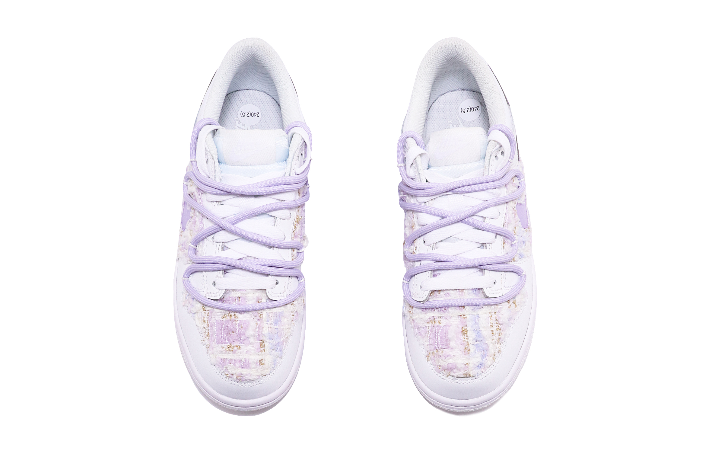 Shop 【カスタムシューズ】ナイキ ダンク ロー '分解二重シューレース - 白ピンク紫' DH9765-100(TeamTen-女款梦幻粉紫)