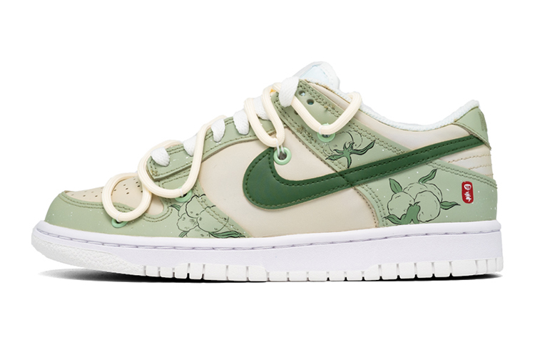 [Custom Shoes] Nike Dunk Low 'Deconstructed Floral Light Green'