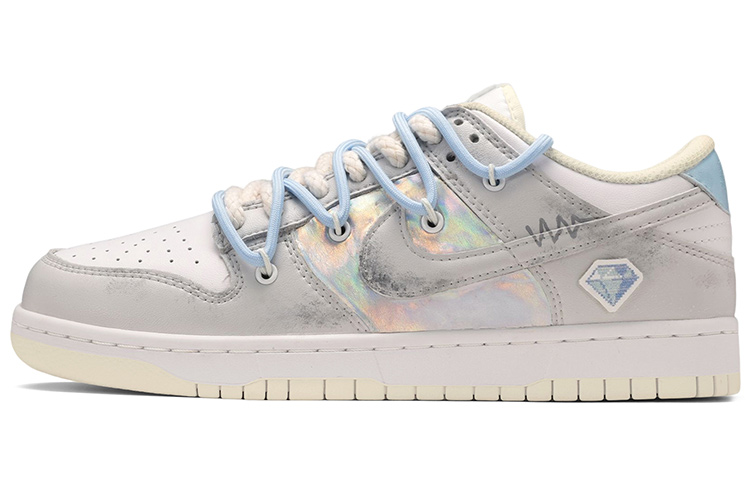 Buy Nike Dunk Low Deconstruidas Gris-Azul Diamante DJ6188-100(TeamE-男款未来风灰蓝)