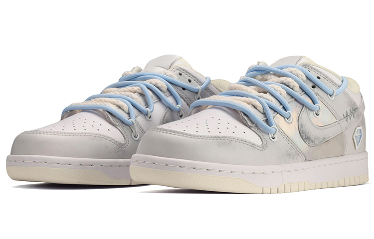 Lookbook Nike Dunk Low Deconstruidas Gris-Azul Diamante DJ6188-100(TeamE-男款未来风灰蓝)