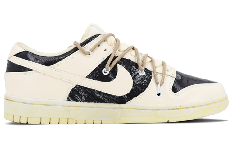 Order 나이키 덩크 로우 '해체 그라피티 오프 화이트 블랙' (커스텀) DJ6188-100(TeamK-男款贴布涂鸦S-BOX)