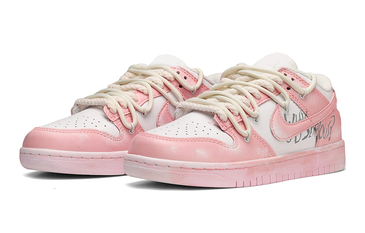 Lookbook Zapatillas Nike Dunk Low 'Graffiti Rosa Deconstruido' DH9765-100(TeamE-女款解构浸染白粉)