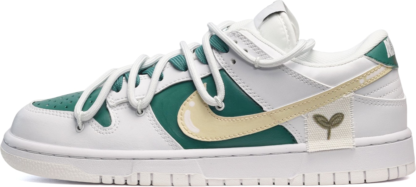 custom-shoes-nike-dunk-low-deconstructed-green-leaf