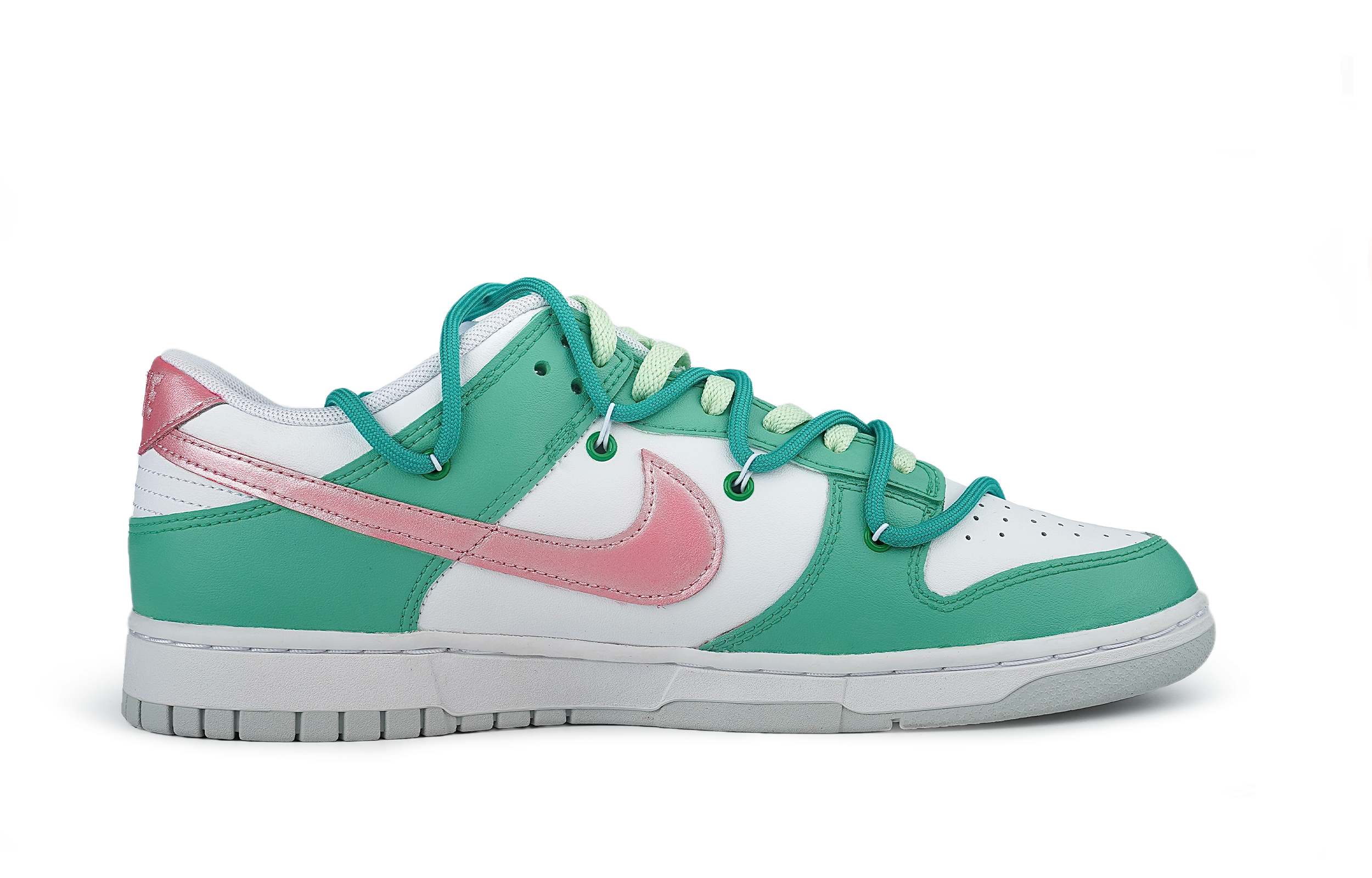 Order [Zapatos Personalizados] Nike Dunk Low 'Verde Desconstruido Rosa' DV0831-101(Team86-青提鸳鸯)