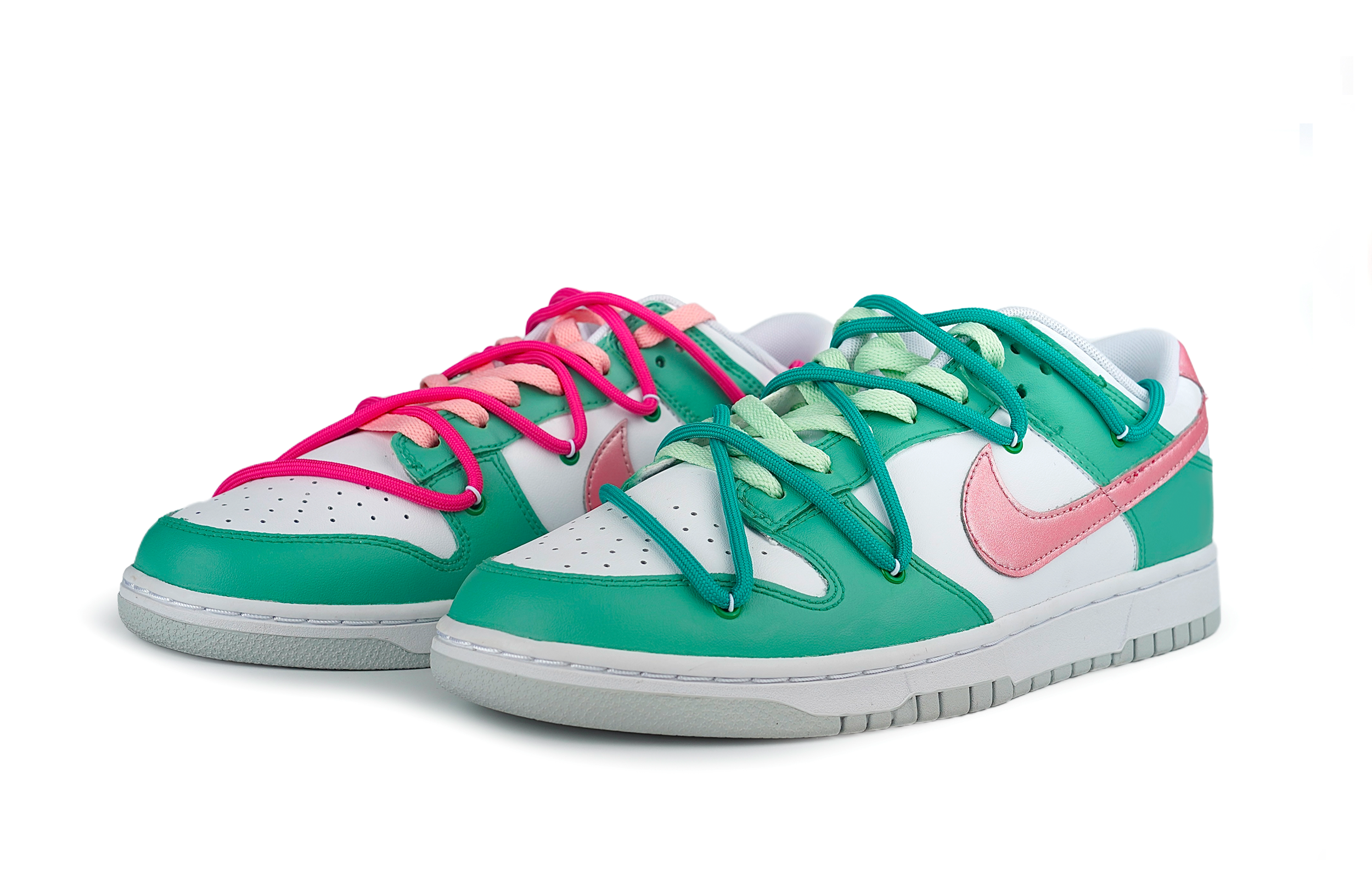 Lookbook [Zapatos Personalizados] Nike Dunk Low 'Verde Desconstruido Rosa' DV0831-101(Team86-青提鸳鸯)