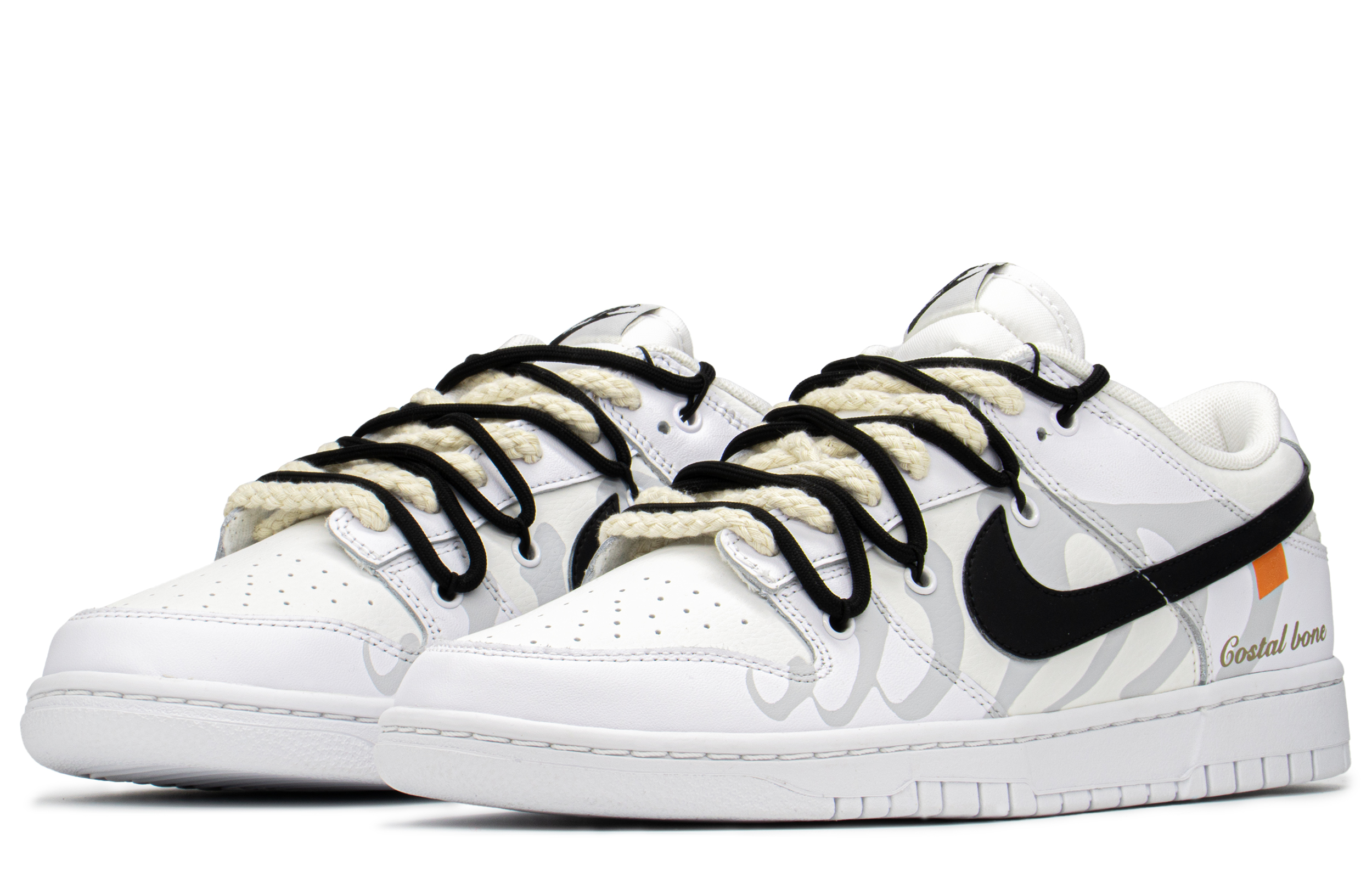 Lookbook [Zapatillas Personalizadas] Nike Dunk Low 'Gris-Blanco Deconstruido' DJ6188-101(TeamA-DK男解构肋骨S-BOX)