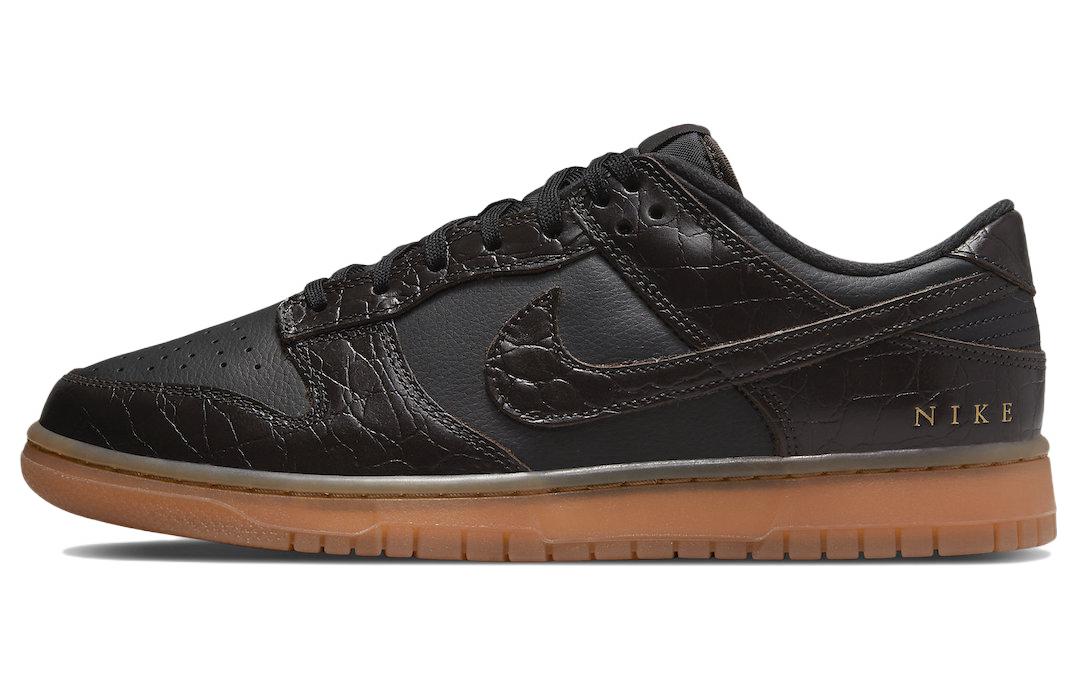 Purchase 【定製球鞋】 Nike Dunk Low 解構鞋帶 特殊鞋盒 鱷魚紋 灰色閃電 低幫 板鞋 男款 黑白色