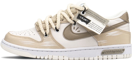 【自訂球鞋】Nike Dunk Low 解構 果凍 簡約小眾 低筒 板鞋 GS 米棕 Buy 【自訂球鞋】Nike Dunk Low 解構 果凍 簡約小眾 低筒 板鞋 GS 米棕
