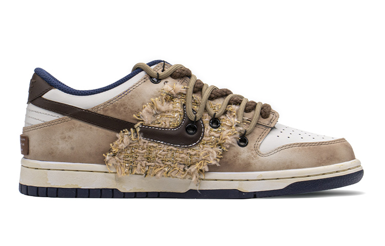 Order 나이키 덩크 로우 '해체 레이스 - 브라운 화이트' (커스텀) DH9765-300(TeamA-DKL小香风S-BOX)