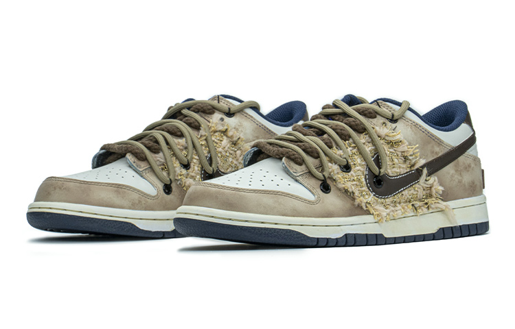 Lookbook 나이키 덩크 로우 '해체 레이스 - 브라운 화이트' (커스텀) DH9765-300(TeamA-DKL小香风S-BOX)